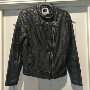 Kut from the kloth moto jacket. Distressed. Size XL Lined.
